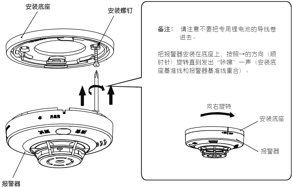 用螺釘安裝底座